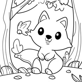 Woodland Creatures Coloring Page 64660-53454