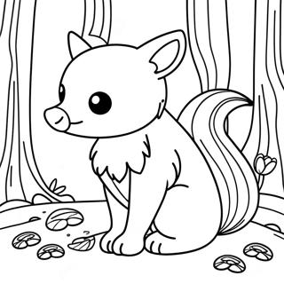 Woodland Creatures Coloring Page 64660-53455