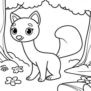 Woodland Creatures Coloring Page 64660-53456