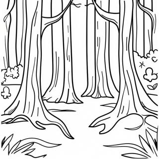 Majestic Forest Trees Coloring Page 64661-53458