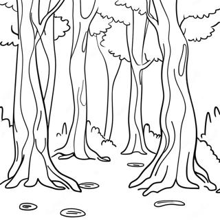 Majestic Forest Trees Coloring Page 64661-53459