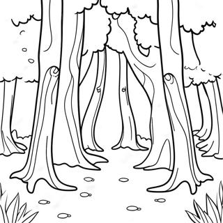 Majestic Forest Trees Coloring Page 64661-53460