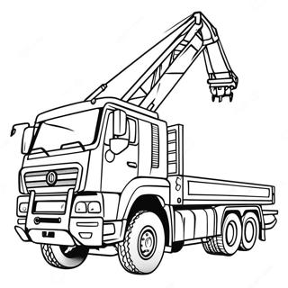 Heavy Duty Crane Truck Coloring Page 64671-53474