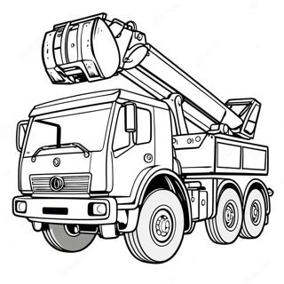 Heavy Duty Crane Truck Coloring Page 64671-53475