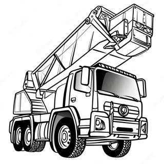 Heavy Duty Crane Truck Coloring Page 64671-53476