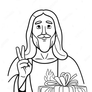 Happy Birthday Jesus Coloring Page 64690-53484