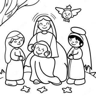 Happy Birthday Jesus Coloring Pages