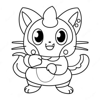 Jibanyan Yo Kai Coloring Page 64701-53497