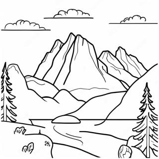 Majestic Rocky Mountains Coloring Page 64711-53494