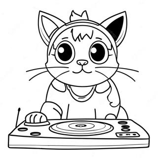 Dj Catnip Coloring Page 64720-53502