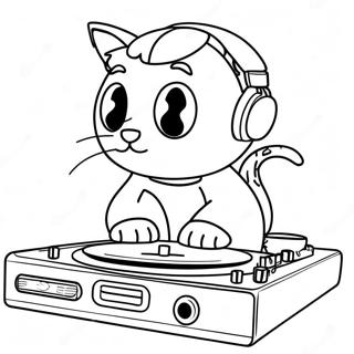 Dj Catnip Coloring Page 64720-53503