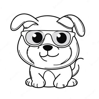 Sunky With Bright Sunglasses Coloring Page 64731-53506