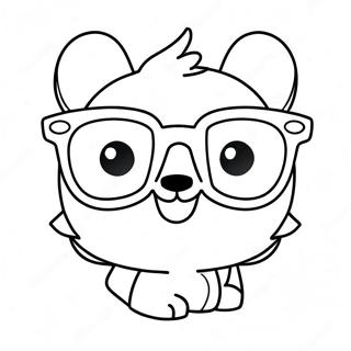 Sunky With Bright Sunglasses Coloring Page 64731-53507