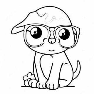 Sunky With Bright Sunglasses Coloring Page 64731-53508