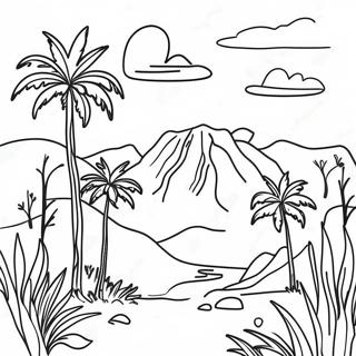 Colorful Bolivia Landscape Coloring Page 64741-53522