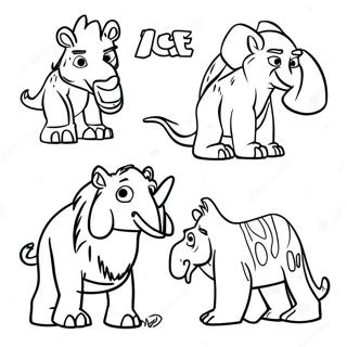 Ice Age 3 Movie Characters Coloring Page 64750-53530