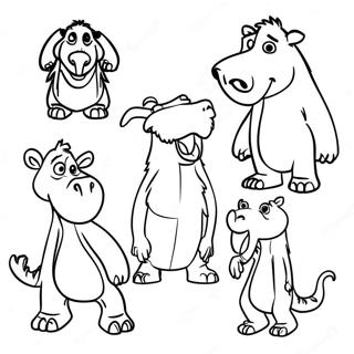 Ice Age 3 Movie Characters Coloring Page 64750-53531