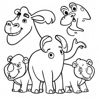 Ice Age 3 Movie Characters Coloring Page 64750-53532