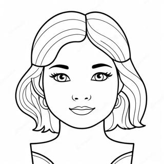 Blank Face Template Coloring Pages