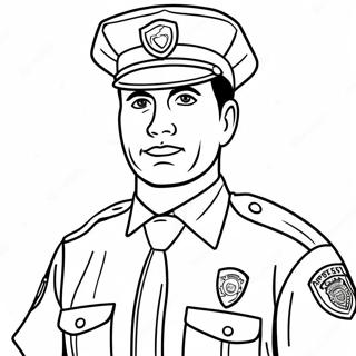 Respectful Police Officer Coloring Page 64771-53541