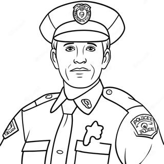 Respectful Police Officer Coloring Page 64771-53544