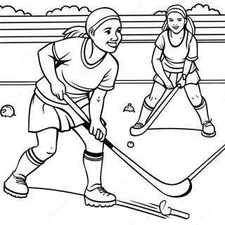 Exciting Field Hockey Game Coloring Page 64781-53558