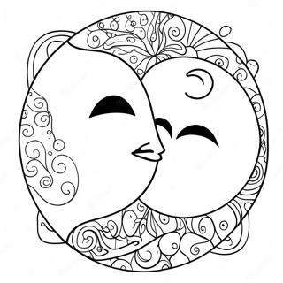 Sun And Moon Yin Yang Coloring Page 64810-53571