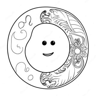 Sun And Moon Yin Yang Coloring Pages