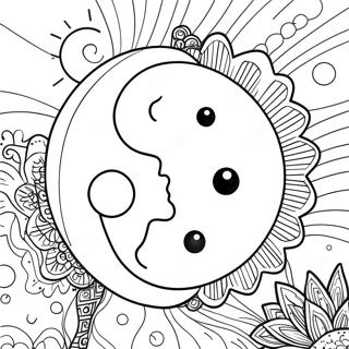 Celestial Sun And Moon Yin Yang Coloring Page 64811-53566