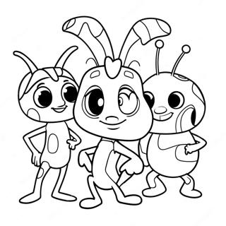 Beat Bugs Characters Coloring Page 64830-53594