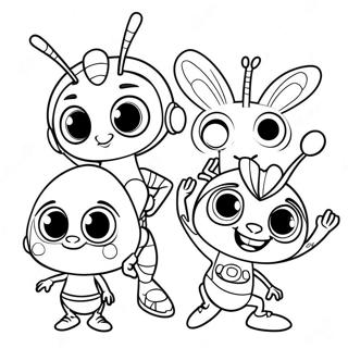 Beat Bugs Characters Coloring Page 64830-53595