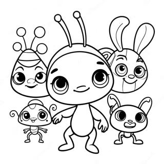 Beat Bugs Characters Coloring Page 64830-53596