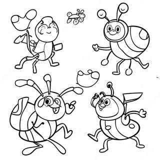 Jitterbug Dancing Beat Bugs Coloring Page 64831-53598