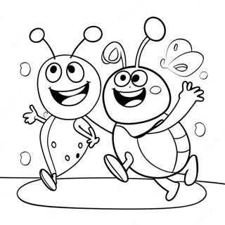 Jitterbug Dancing Beat Bugs Coloring Page 64831-53599