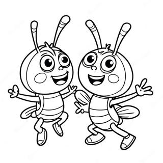 Jitterbug Dancing Beat Bugs Coloring Page 64831-53600