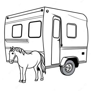 Horse Trailer Coloring Page 64850-53622