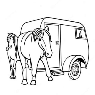 Horse Trailer Coloring Pages