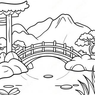 Traditional Japanese Garden Coloring Page 6485-5280