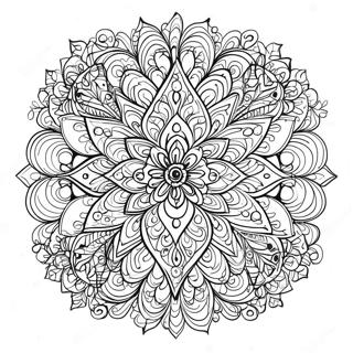 Fractal Mandala Coloring Page 64860-53607