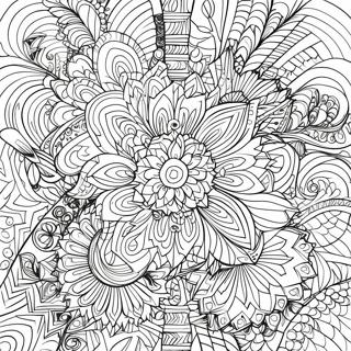 Fractal Mandala Coloring Page 64860-53608