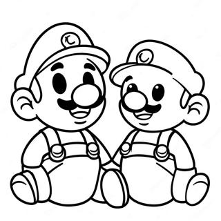 Baby Mario And Luigi Coloring Pages