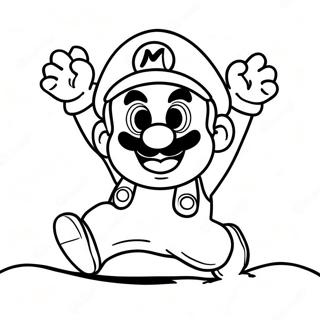 Cute Baby Mario Jumping Coloring Page 64881-53639