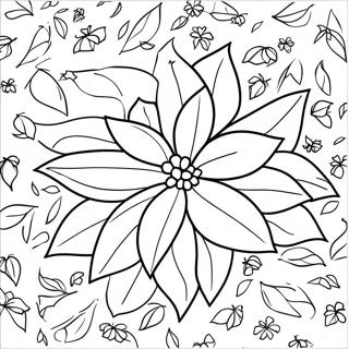 Christmas Poinsettia Coloring Page 64920-53664