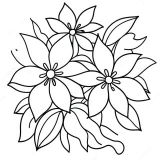 Festive Poinsettia Arrangement Coloring Page 64921-53667