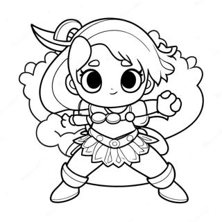 Mina Ashido In Hero Costume Coloring Page 64941-53682