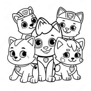 Paw Patrol Cat Pack Coloring Pages