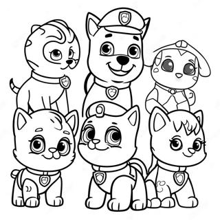 Paw Patrol Cat Pack Coloring Page 64950-53690