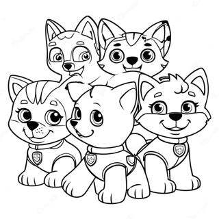 Paw Patrol Cat Pack Coloring Page 64950-53691