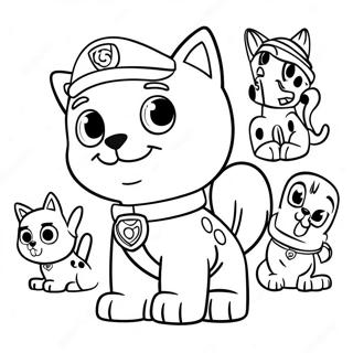 Paw Patrol Cat Pack Coloring Pages