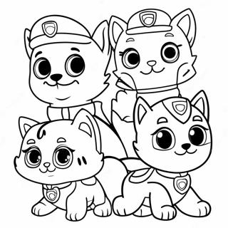 Charming Cat Pack Paw Patrol Coloring Page 64951-53687